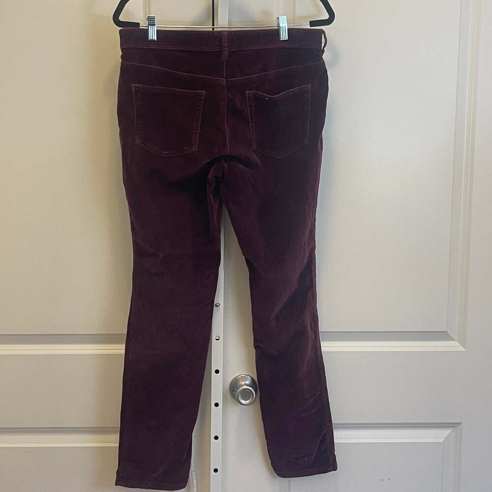 Pilcro Serif Velvet Skinny Pants - Women Size 31 - Burgundy